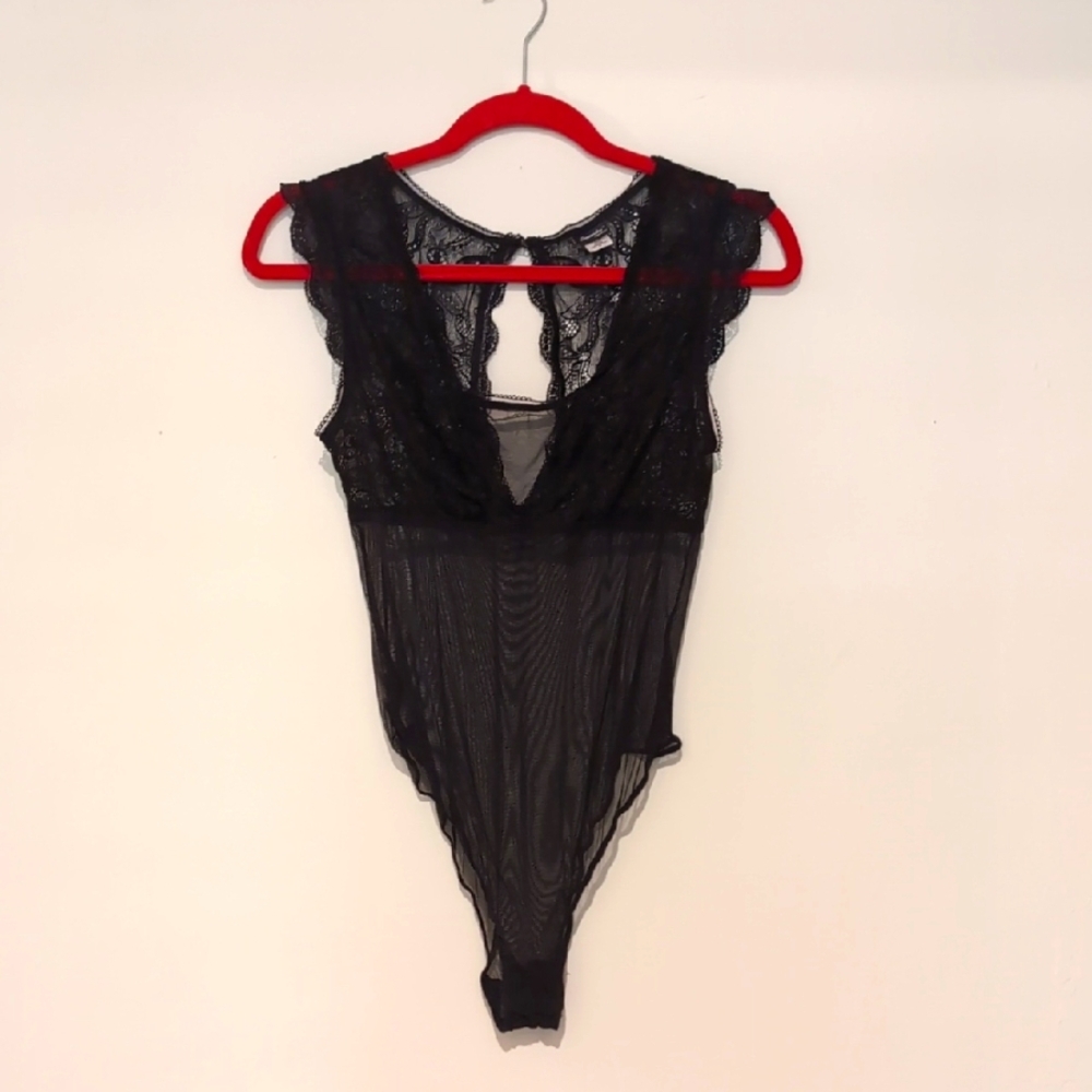 Cassandra Intimates Lace Black Teddy Size Medium